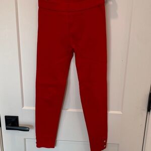 Janie and Jack Girls Red Ponte Leggings